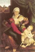 Bernardino Lanino The Virgin and Child with St. Anne Spain oil painting artist